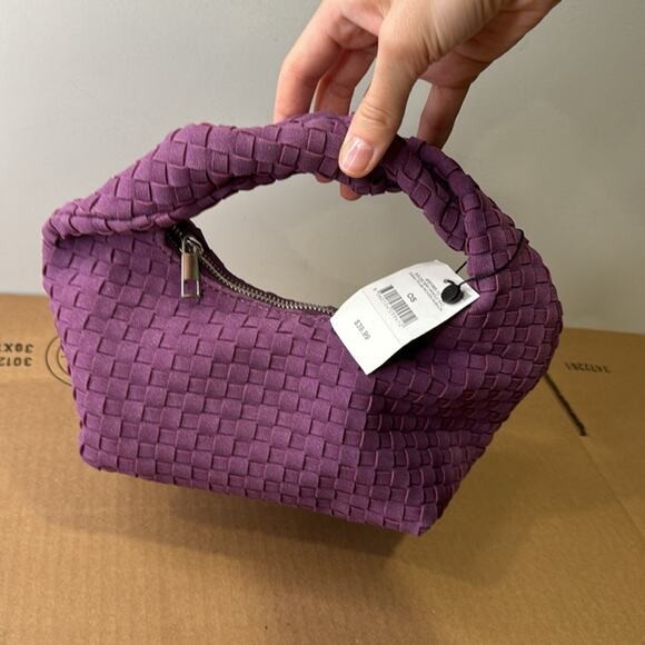 🍁 VIRAL NWT Rubi Woven Goldie Mini Handle Purple - Picture 3 of 9